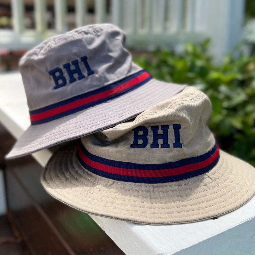 BHI Embroidered Monogram Water Repellent Bucket Hat