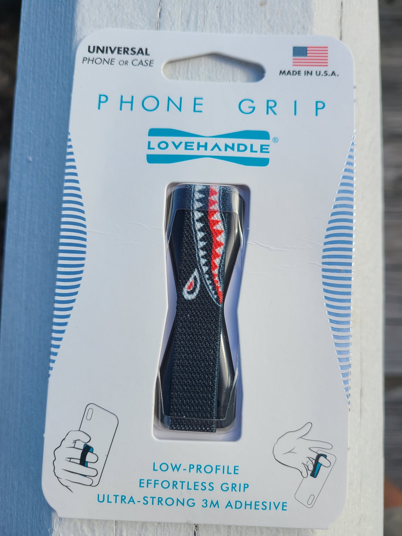 Solid Silver Phone Grip by LoveHandle - A Universal Grip for Most