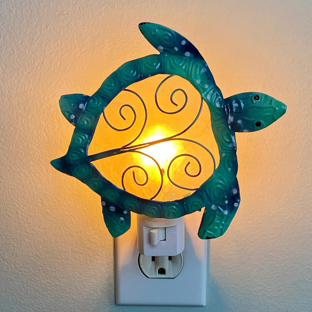 Sea Turtle Tropical Capiz Shell online - Accent Lamp